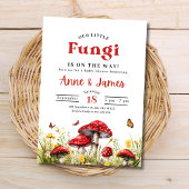 Faire-part de Baby Shower Champignon, Petits Champ