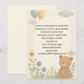 Faire-part de Baby Shower Charming Cub (Devant / Derrière)