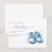 Faire-part de Baby Shower Chaussures Bébé, Bébé Ga (Devant / Derrière)