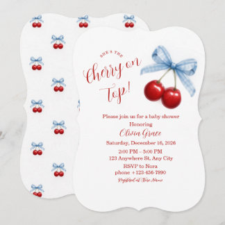 Faire-part de Baby Shower Cherry on Top