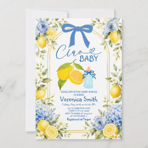 Faire-part de Baby Shower Ciao Baby Lemon Baby