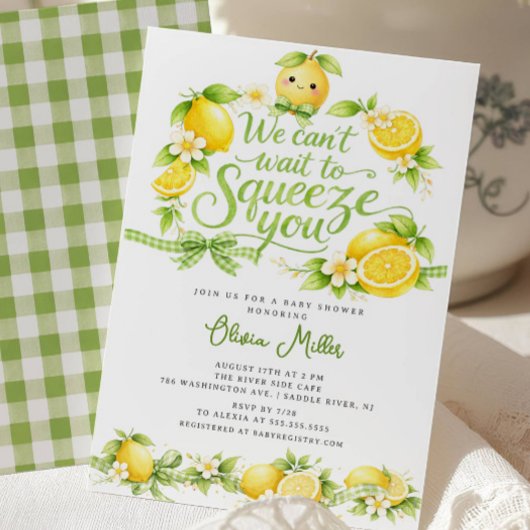 Faire-part de Baby Shower Citron