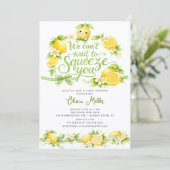 Faire-part de Baby Shower Citron (Debout devant)