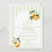 Faire-part de Baby Shower Citron Vert Sage (Devant)