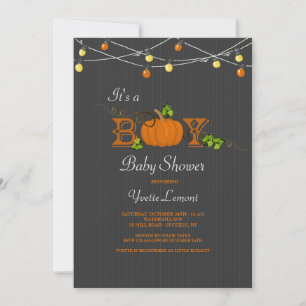 Faire-part de Baby Shower Citrouille