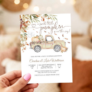 Faire-part de Baby Shower Citrouille d'Automne