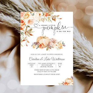 Faire-part de Baby Shower Citrouille d'Automne