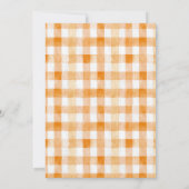 Faire-part de Baby Shower Citrouille | Gingham Per (Dos)