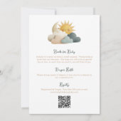 Faire-part de Baby Shower Cloud Nine Invitation Al (Dos)