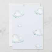 Faire-part de Baby Shower Cloud Nine Ourson Bleu (Dos)