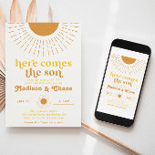 Faire-part de Baby Shower Co-Ed « Here Comes the S