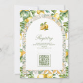 Faire-part de Baby Shower Code QR Arbre Citron Car (Dos)