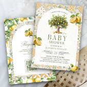 Faire-part de Baby Shower Code QR Arbre Citron Car