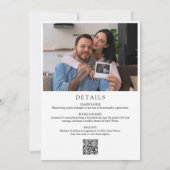 Faire-part de Baby Shower Code QR Photo de Prairie (Dos)