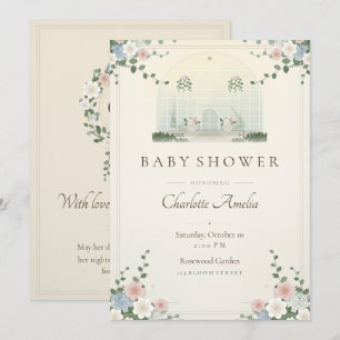 Faire-part de Baby Shower Conservatoire Victorien