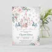 Faire-part de Baby Shower Conte de Fées Hiver (Debout devant)