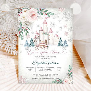 Faire-part de Baby Shower Conte de Fées Hiver