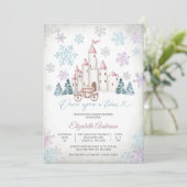 Faire-part de Baby Shower Conte de Fées Hiver (Debout devant)