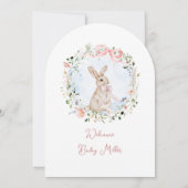 Faire-part de Baby Shower Couronne de Fleurs Sauva (Dos)