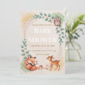 Faire-part de Baby Shower Créatures des Bois (Debout devant)