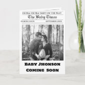 Faire-part de Baby Shower dans le journal pour ann (Devant)