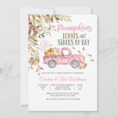 Faire-part de Baby Shower d'automne (Devant)
