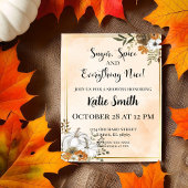 Faire-part de Baby Shower d'Automne – Aquarelle pê