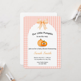 Faire-part de Baby Shower d'Automne | Thème Petite