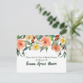 Faire-part de Baby Shower de mariage floral d'auto (Debout devant)