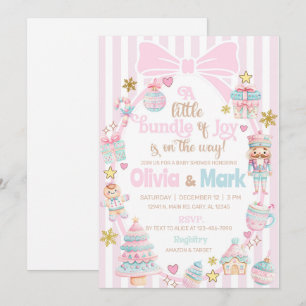 Faire-part de baby shower de Noël pour bébé joie d