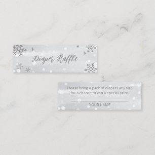 Faire-part de Baby Shower Diaper Raffle Flocons de