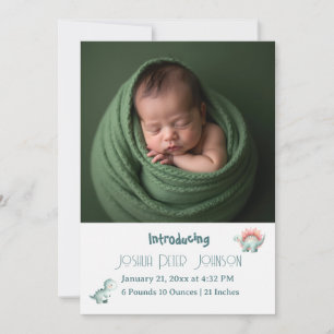 Faire-part de Baby Shower Dino Mite