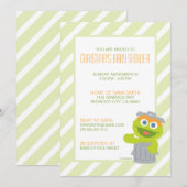 Faire-part de Baby Shower d'Oscar le Grouch (Devant / Derrière)