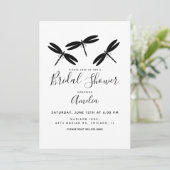 Faire-part de Baby Shower Dragon noir (Debout devant)
