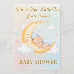 Faire-Part de Baby Shower Dreamy Moon Baby - Bébé 