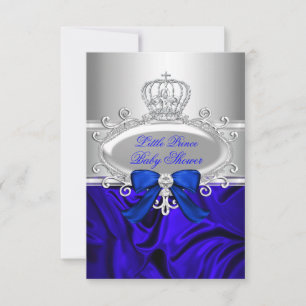 Faire-part de Baby Shower du Petit Prince Bleu Roy