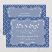 Faire-part de baby shower élégants pour future mam (Devant / Derrière)