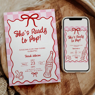 Faire-Part de Baby Shower "Elle est Prête à Accouc