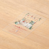 Faire-part de Baby Shower en Acrylique Crèche de N (Poser)