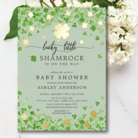 Faire-part de Baby Shower en feuille d'aluminium L