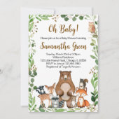 Faire-part de Baby Shower en Forêt (Devant)