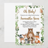 Faire-part de Baby Shower en Forêt (Devant / Derrière)