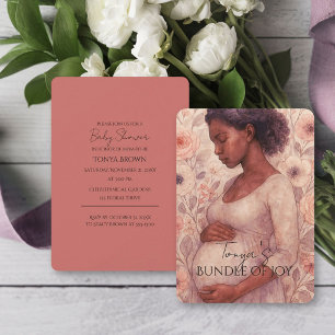 Faire-part de Baby Shower, Femme enceinte noire