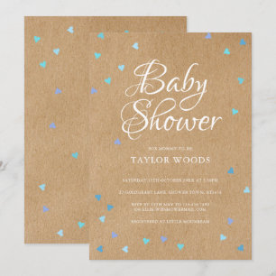 Faire-part de Baby Shower/Fête Prénatale Rustique