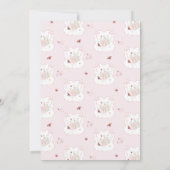 Faire-part de Baby Shower Fille Floral Bug Amour (Dos)