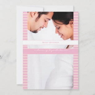 Faire-part de Baby Shower Fille pour l'annonce de