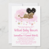 Faire-part de Baby Shower Fille Virtuelle (Devant)