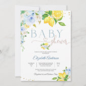 Faire-part de Baby Shower Fleur de Citron (Devant)