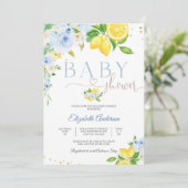 Faire-part de Baby Shower Fleur de Citron (Debout devant)