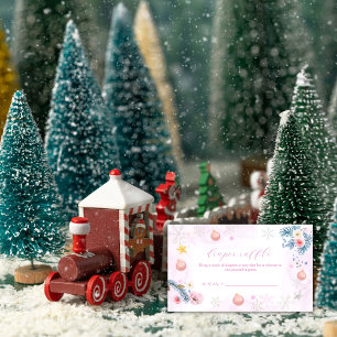 Faire-part de Baby Shower Fleur de Neige d'Hiver